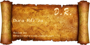 Dura Róza névjegykártya